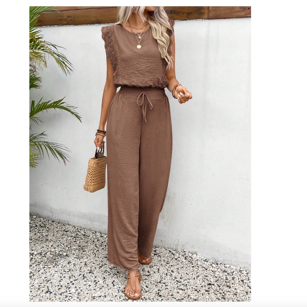Shein - Two piece brown pants and top - 6 / M